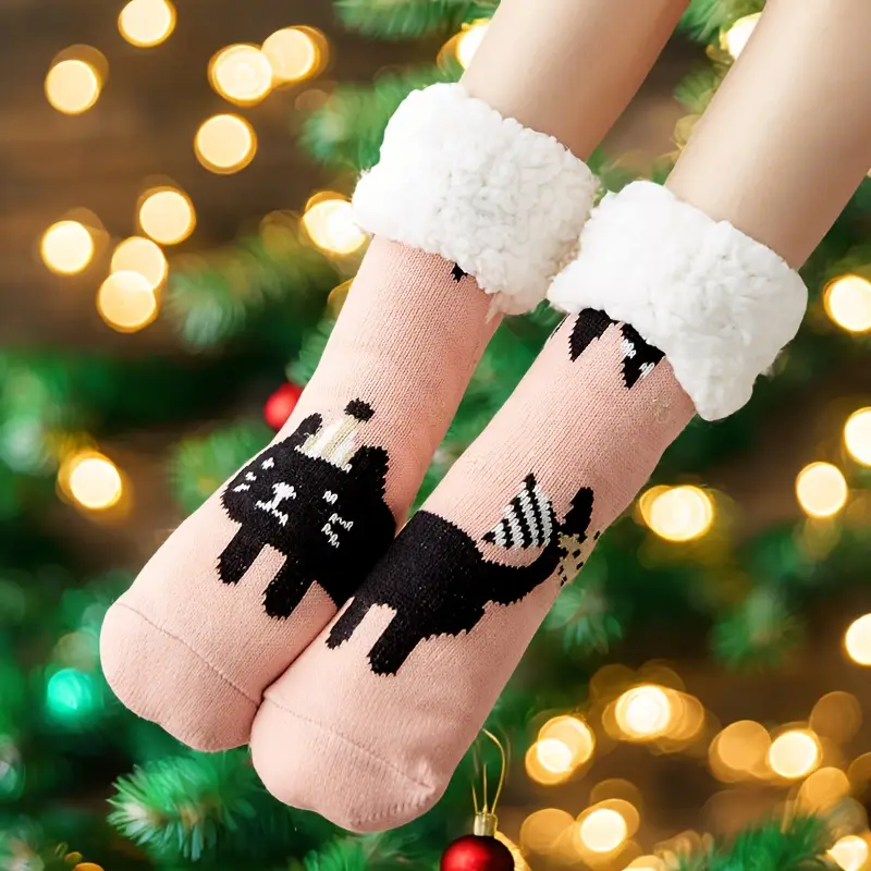 Calze morbide Gatto rosa