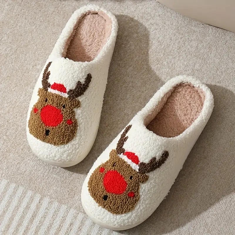 Pantofole renna naso rosso