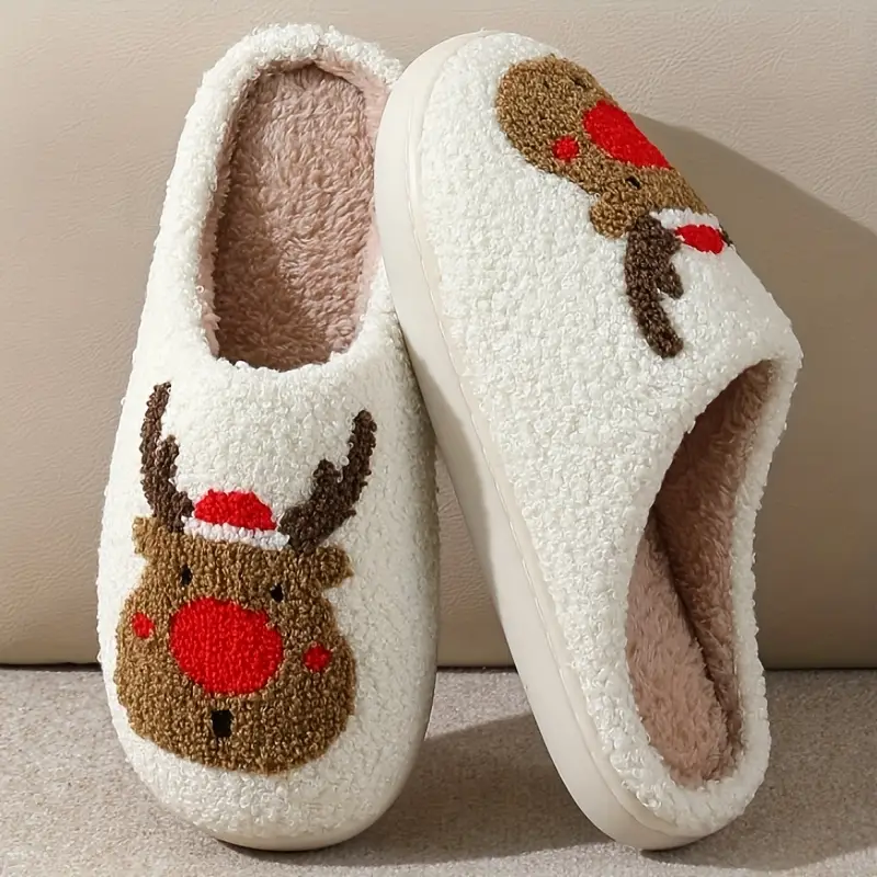 Pantofole renna naso rosso