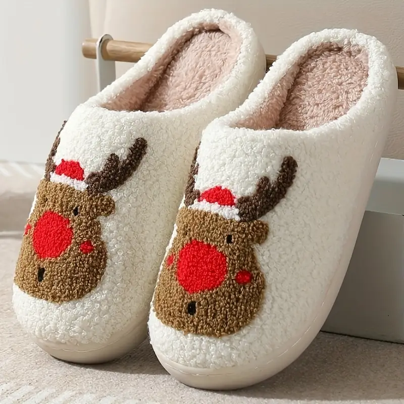 Pantofole renna naso rosso